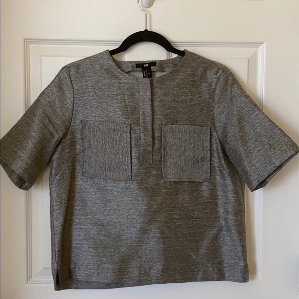 Cropped boxy blouse